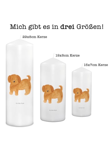 Mr. & Mrs. Panda Kerze Hund Flauschig ohne Spruch in Weiß