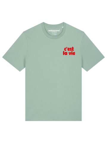 wat? Apparel T-Shirt cest la vie in Aloe