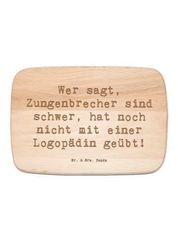Mr. & Mrs. Panda Holzbrett Frühstück Spruch Training mit Logopäd... in Transparent