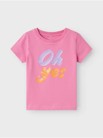name it T-Shirt 2er-Set Print Design Rundhals bequem in Rosa-2