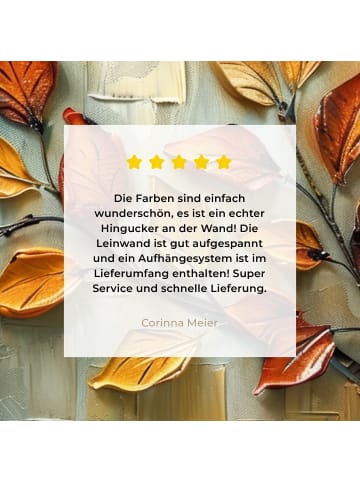 MuchoWow Leinwand bilder Herbstblätter (BxH)