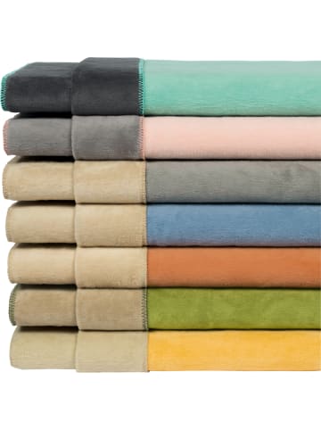 Erwin Müller Baumwollmischung Wohndecke Matera in terra/sand