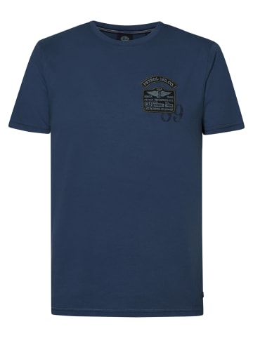 Petrol Industries T-Shirt mit Aufdruck Palmetto in Blau