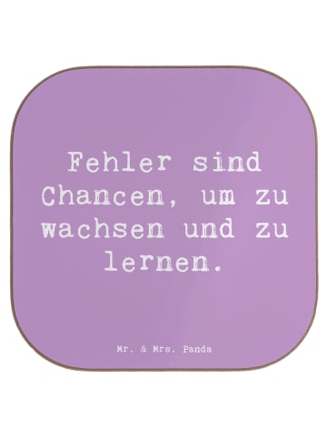 Mr. & Mrs. Panda Tischuntersetzer Spruch Fehler lernen wachsen m... in Lavendeltraum