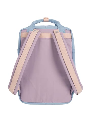 Doughnut Macaroon 16 - Rucksack 38 cm (mustard) in lilac x light blue