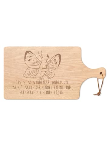 Mr. & Mrs. Panda Servierbrett Schmetterling Zitronenfalter mit S... in Transparent