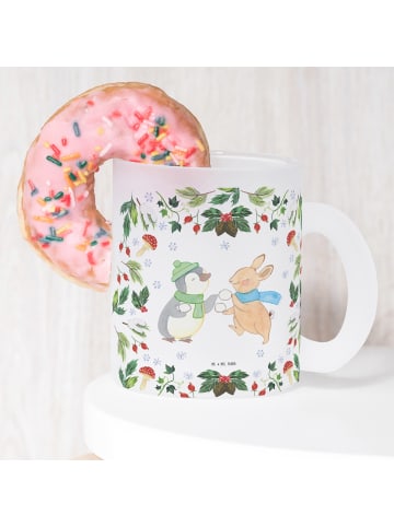 Mr. & Mrs. Panda Teetasse Pinguin Hase Schneeballschlacht ohne S... in Transparent
