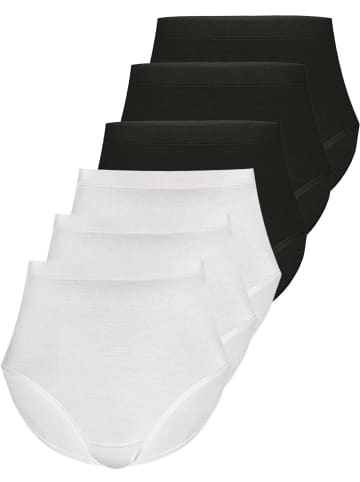 Sassa 6er Sparpack Slip Maxi in black white