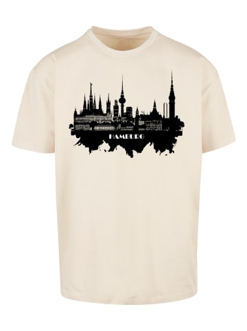 F4NT4STIC T-Shirt Cities Collection - Hamburg skyline in sand