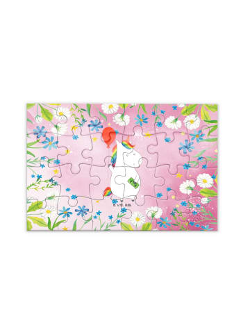 Mr. & Mrs. Panda Puzzle Einhorn Luftballon ohne Spruch in Rot Pastell