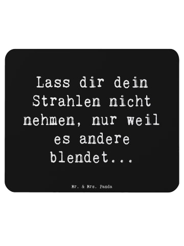 Mr. & Mrs. Panda Mouse Pad Spruch Selbstvertrauen Strahlen mit S... in Schwarz