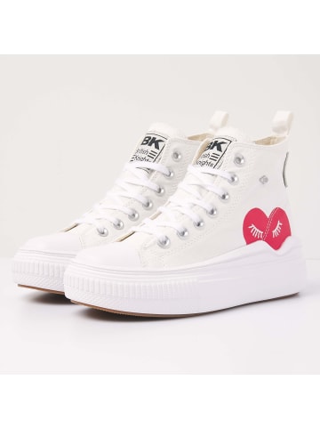 British Knights Sneaker Kaya flow mid in cremeweiss/rotes herz