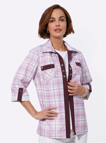 WITT WEIDEN Blusenjacke in orchidee-burgund-kariert
