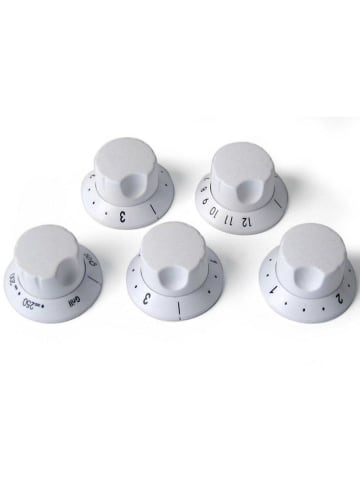 Reer [5er Pack] Herdschutzknopf-Set in Weiß ab 0 Monate
