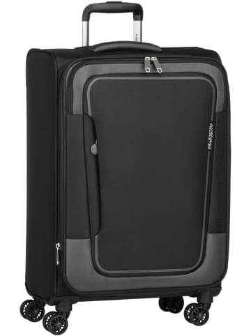 American Tourister Koffer & Trolley Pulsonic Spinner 68 EXP in Asphalt Black