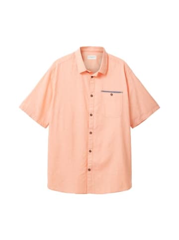 Tom Tailor Halbarmhemd in orange white chambray