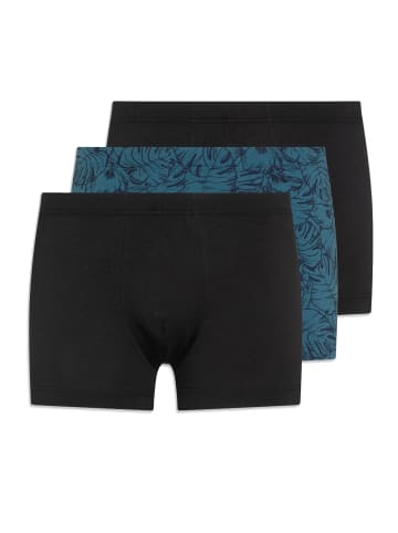 Schiesser Retro Short / Pant 95/5 Essentials Organic Cotton in Schwarz / Dunkelblau