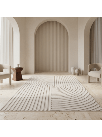 KADIMA DESIGN Teppich In-/Outdoor Kurzflor Tiefenstruktur Polypropylen Balkon