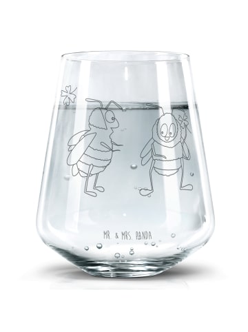 Mr. & Mrs. Panda Glas Bienen Paar ohne Spruch in Transparent