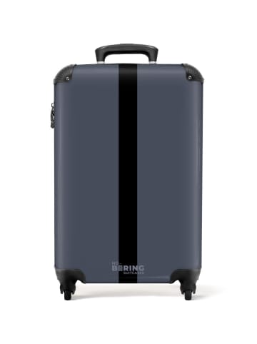 NoBoringSuitCases Suitcase, Handgepäck, Koffer, Trolley, Reisekoffer Blau mit schwarzem