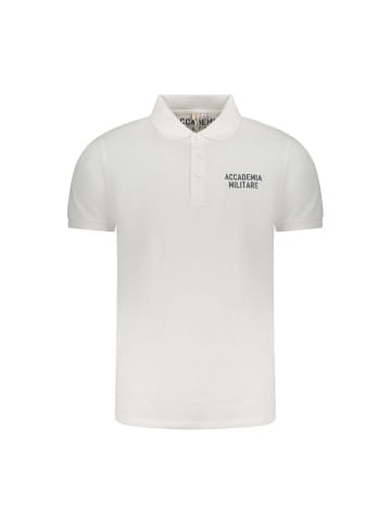 ACCADEMIA MILITARE Weißes Baumwoll-Polohemd