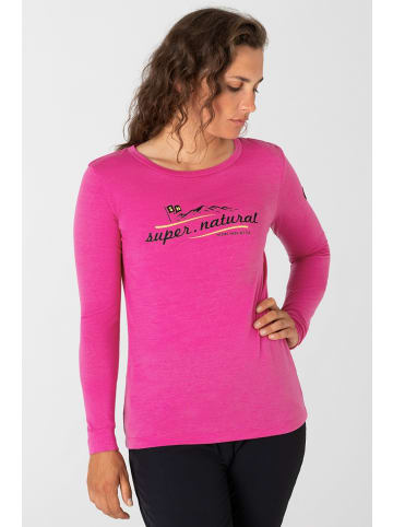 super.natural Merino Longsleeve in fuchsia