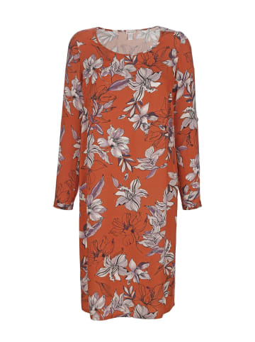 Alba Moda Kleid mit Krempelärmel in rost
