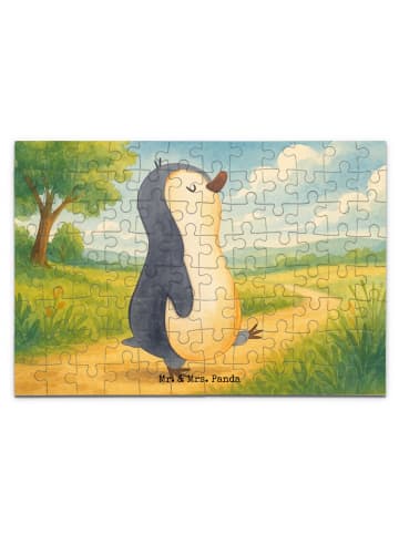 Mr. & Mrs. Panda Puzzle Pinguin mHerzieren Design ohne Spruch in Weiß