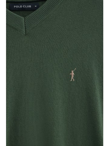 Polo Club Pullover in Warmes Grün