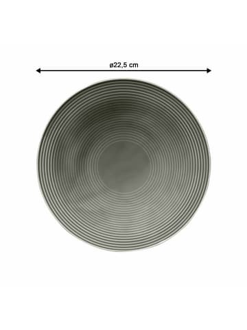 Seltmann Weiden 6er Set Suppenteller Beat Color Glaze in ø 22,5 cm in Perlgrau