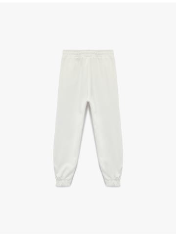 KOTON SWEAT BOTTOMS in Ekru