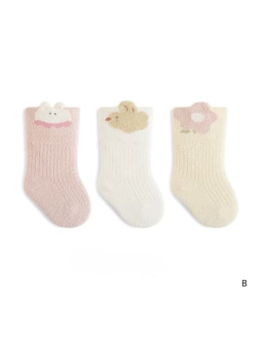 MUNADUNA 3er-Set Winter Baby Socken B