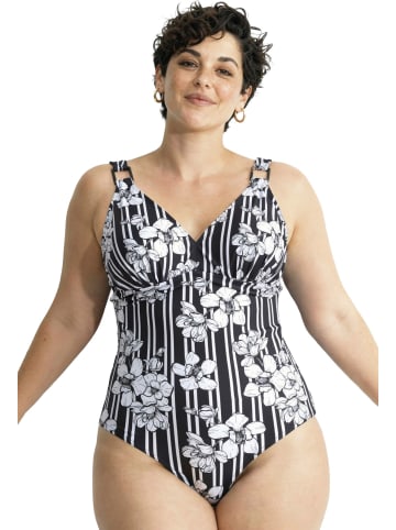 Ulla Popken Badeanzug in schwarz