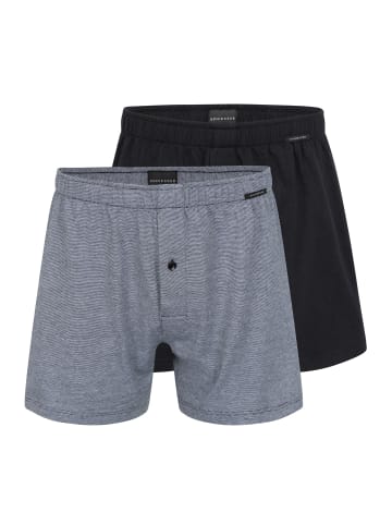 Schiesser Boxershorts Singel-Jersey in Schwarz