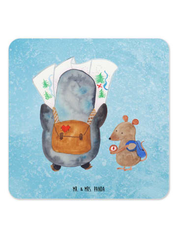 Mr. & Mrs. Panda Untersetzer Pinguin & Maus Wanderer ohne Spruch in Eisblau