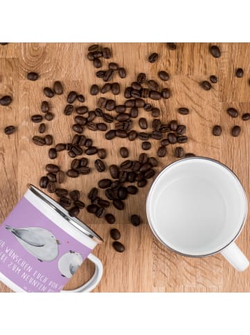 Mr. & Mrs. Panda Kaffeetasse 9. Hochzeitstag Keramikhochzeit mit... in Lavendeltraum