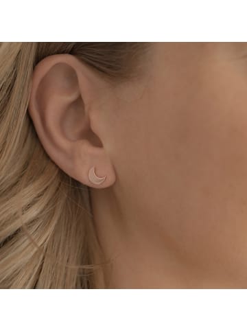 Glanzstücke München Ohrstecker Mond Sterling Silber in roségold