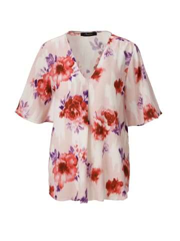 Aniston CASUAL Schlupfbluse in rosa-wollweiß-rot-dunkelrot-lila-flieder