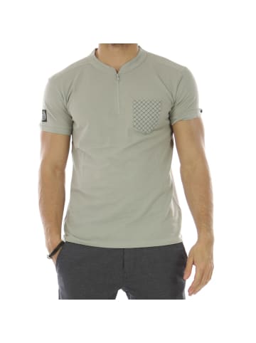 HopenLife Poloshirt POMGALU in Blau grau