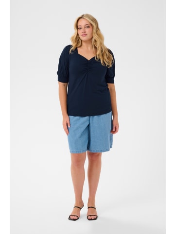 KAFFE curve T-shirt KCsissy Tight fit in Midnight Marine