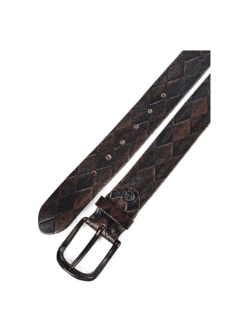 b.belt Gürtel Leder grau taupe