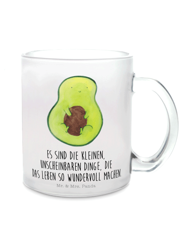 Mr. & Mrs. Panda Tasse Avocado Kern mit Spruch in Transparent