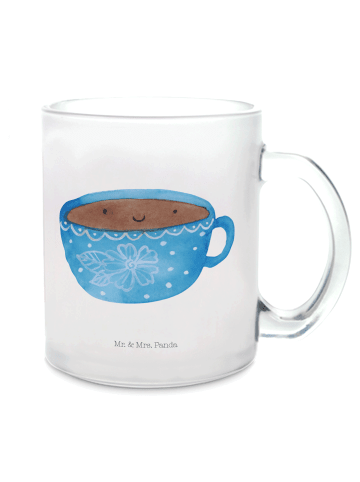 Mr. & Mrs. Panda Teetasse Glas Kaffee Tasse ohne Spruch in Transparent