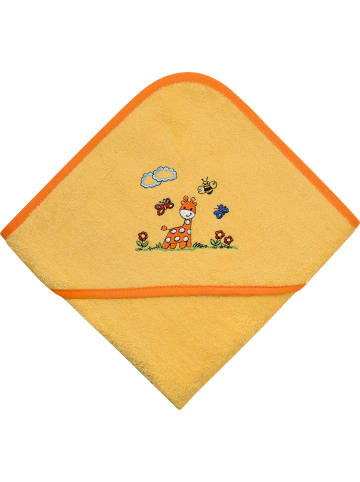 Wörner Frottier Kapuzenbadetuch in gelb