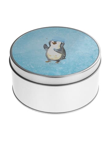 Mr. & Mrs. Panda Blechdose Pinguin Duschen ohne Spruch in Eisblau