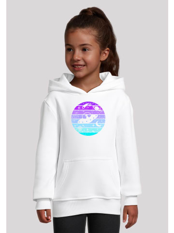F4NT4STIC Hoodie Retro Alien Weltraum Sonnenuntergang in weiß