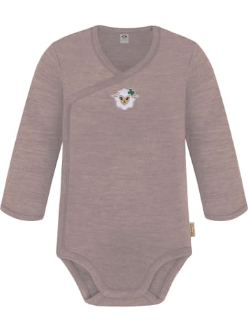 Normani Outdoor Sports Normani Outdoor Sports Baby Merino Langarm Wickelbody und Merino Hose in Rosa