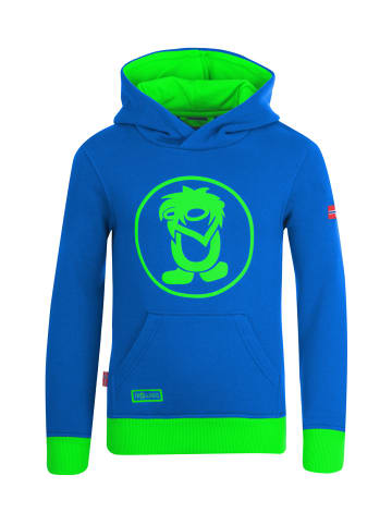 Trollkids Hoodie Pullover mit Kapuze "Troll" in Mittelblau/Grün