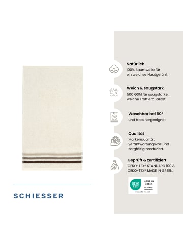 Schiesser Gästetuchset Skyline Color 5-teilig in Creme