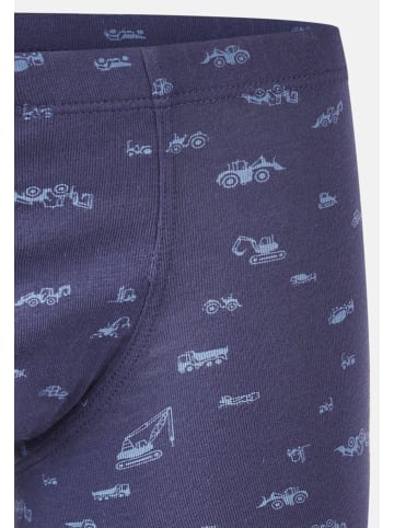 Schiesser Retro Short / Pant Kids Boys 95/5 Cotton in Blau / Weiß gem. Bagger